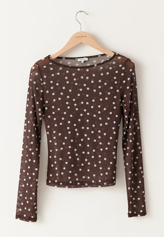 Langermet Mesh-topp