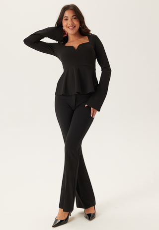 Long Sleeve Peplum Top