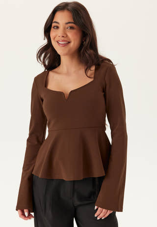 Long Sleeve Peplum Top