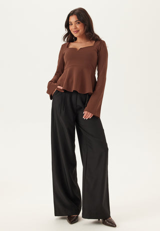 Long Sleeve Peplum Top