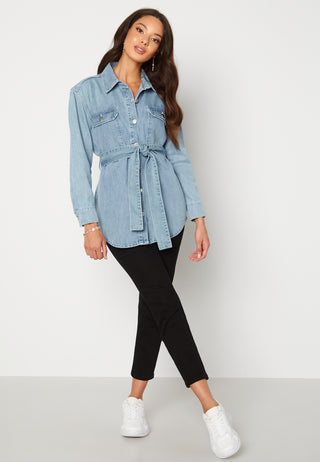 Lori belted denim jacket