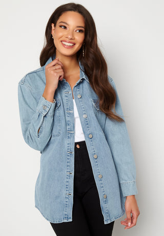 Lori belted denim jacket