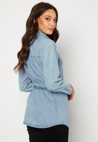 Lori belted denim jacket