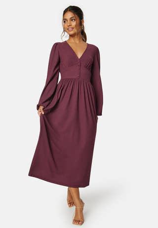 Structure Button Midi Dress
