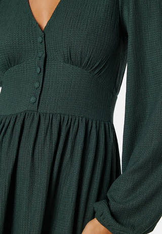 Structure Button Short Dress