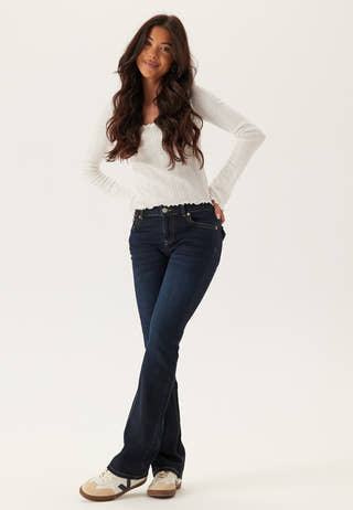 Low Bootcut Flap Jeans