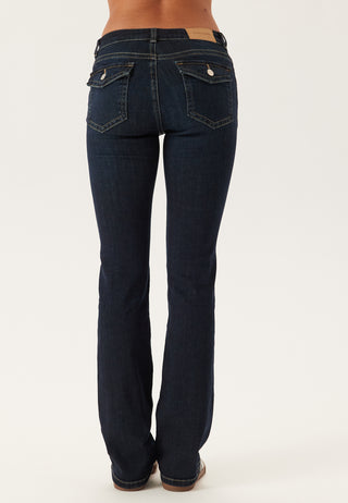 Low Bootcut Flap Jeans