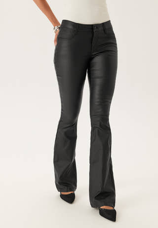 Low Waist Push-up Coated Jeans