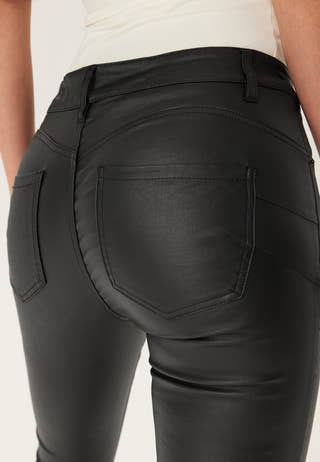 Low Waist Push-up Coated Jeans