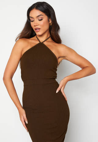 Marion halterneck rib dress