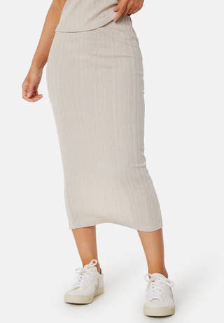 Sparkling Rib Midi Skirt