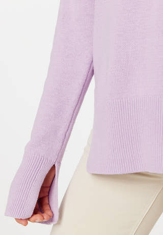 Maya v-neck slit sweater