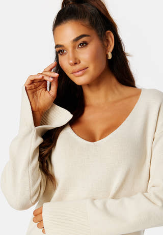 Maya v-neck slit sweater