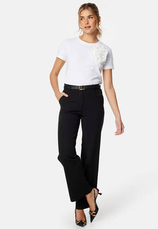 Soft Suit Straight Trousers Petite