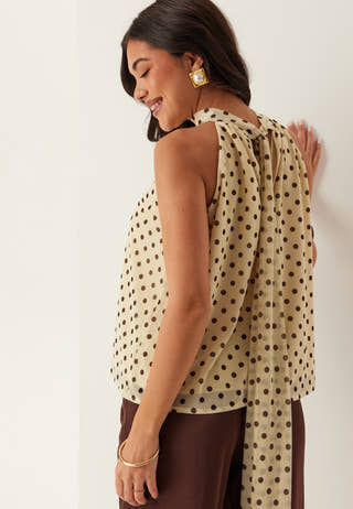 Mesh Tie Top