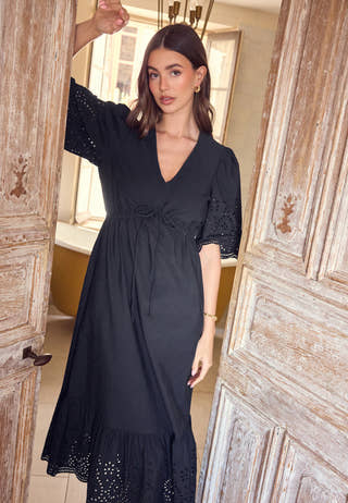 Midi Broderie Anglaise Dress