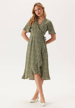 Midi Butterfly Wrap Dress