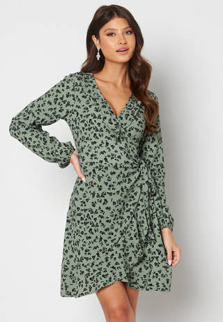 Miriam flounce wrap dress