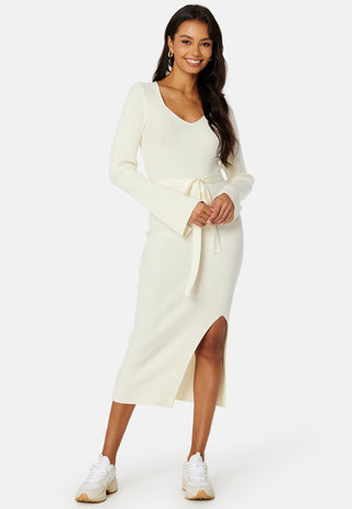 Slit Knitted Midi Dress