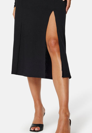 Rushed Square Neck Midi Dress