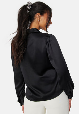 Satin Puff Sleeve Shirt
