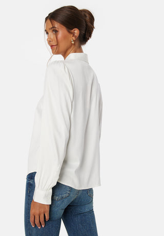 Satin Puff Sleeve Shirt