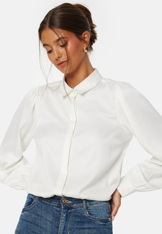 Satin Puff Sleeve Shirt