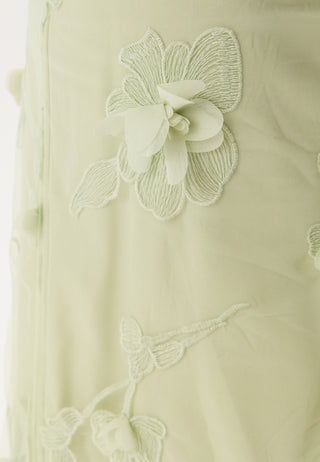 3D Floral Rett Ankelskjørt