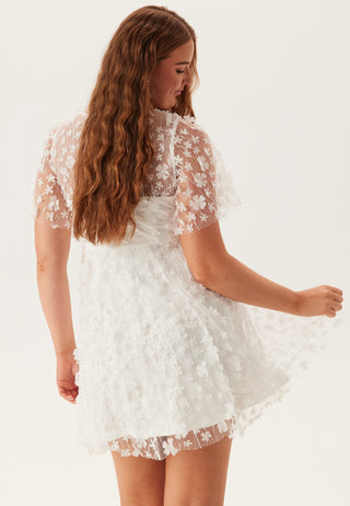 3D Floral V-hals Kjole
