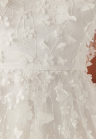 3D Floral V-hals Kjole