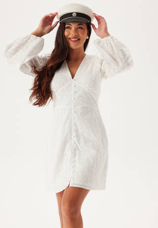 Broderie Anglaise Balloon Sleeve Dress