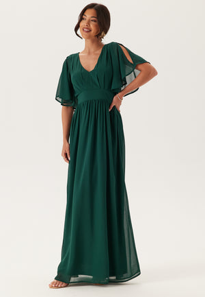 Butterfly Sleeve Chiffon Kjole