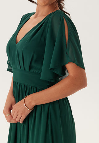 Butterfly Sleeve Chiffon Kjole