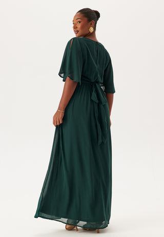 Butterfly Sleeve Chiffon Kjole