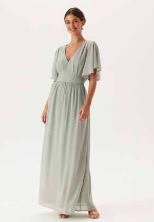 Butterfly Sleeve Chiffon Kjole