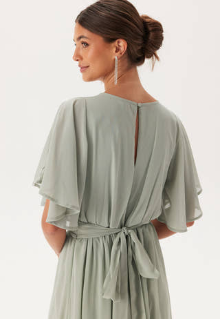 Butterfly Sleeve Chiffon Gown