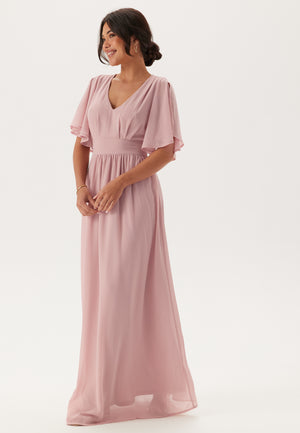 Butterfly Sleeve Chiffon Kjole