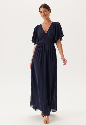 Butterfly Sleeve Chiffon Kjole