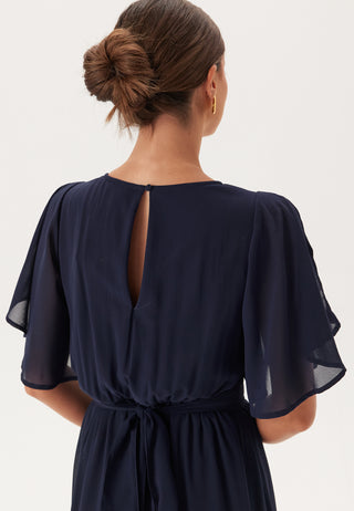 Butterfly Sleeve Chiffon Gown