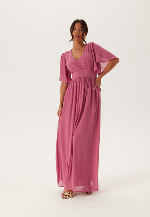 Butterfly Sleeve Chiffon Kjole