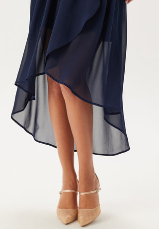 Butterfly Sleeve High-Low Dress