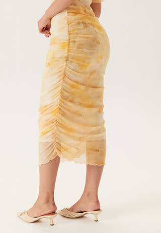 Butterfly Sleeve Mesh Ankle Dress