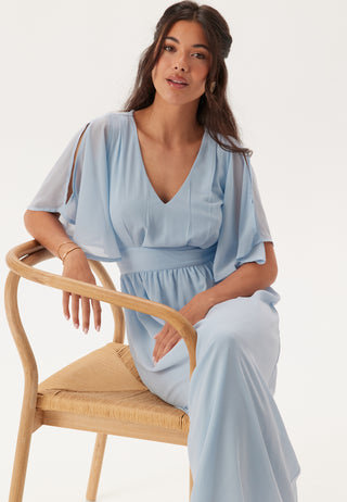 Butterfly Sleeve Midi Dress