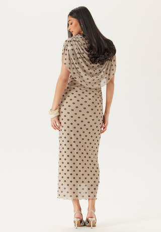 Cape Mesh Ankle Dress