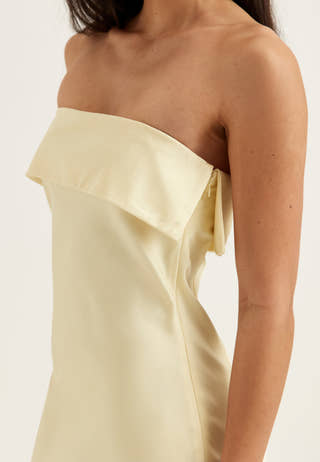 Cape Satin Maxi Dress