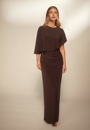 Cape Soft Maxi Dress