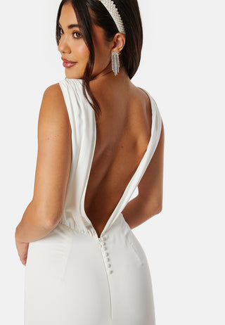Open Back Sleeveless Wedding Gown