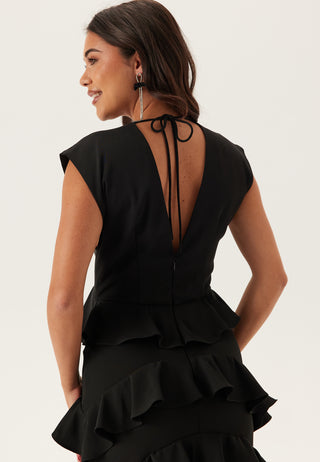 Deep V-Neck Volangkjole