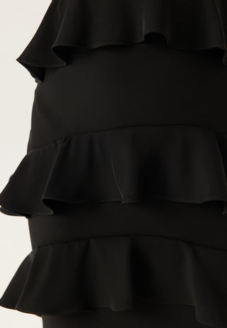 Deep V-Neck Volangkjole