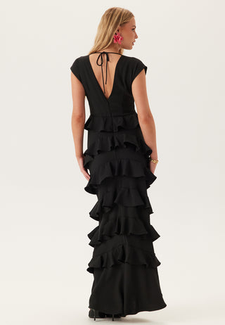 Deep V-Neck Volangkjole